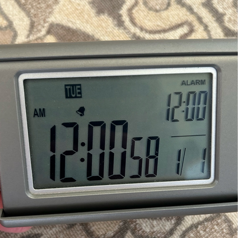 4/$20 Jumbo Display Travel Alarm Clock.